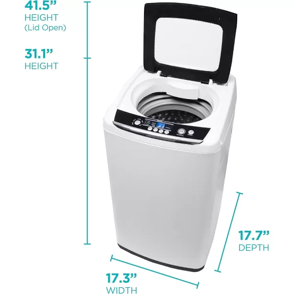 BLACK+DECKER Small Portable Washer, Washing Machine for Household Use, Portable Washer 0.9 Cu. Ft. with 5 Cycles, Transparent Lid &amp; LED Display