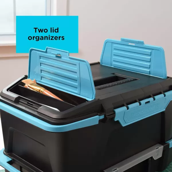 BLACK+DECKER Tool Organizer, 19”, Stackable Caddy, Portable System for Storing Tools and Craft Materials 
