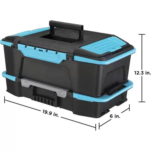 BLACK+DECKER Tool Organizer, 19”, Stackable Caddy, Portable System for Storing Tools and Craft Materials 