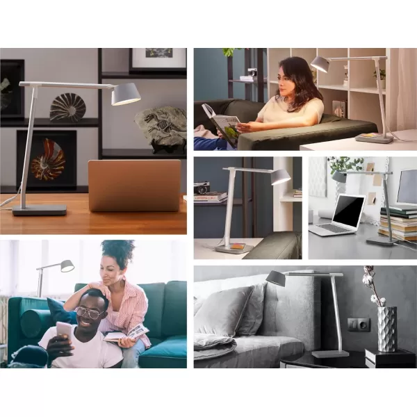 BLACK+DECKER Verve Designer Desk Lamp with Qi Wireless Charger, True White LED + 16M RGB Colors