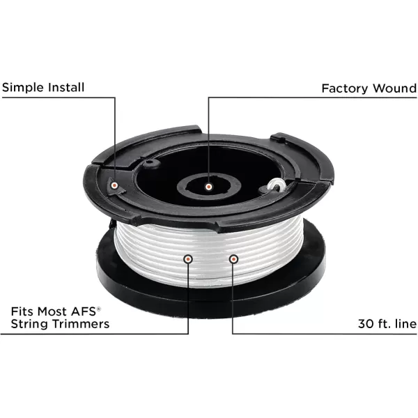 BLACK+DECKER Weed Eater String, Trimmer Line, 3-Pack, 30-Feet of Replacement Spool, 0.065-Inch Diameter 