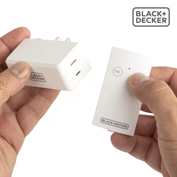 BLACK+DECKER Wireless Remote-Control Outlet, 1 Polarized Outlet, 1 Remote - Premium Light Switches