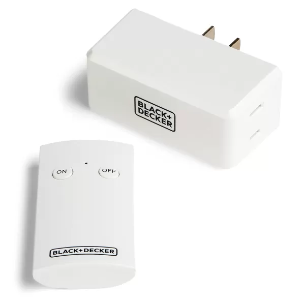 BLACK+DECKER Wireless Remote-Control Outlet, 1 Polarized Outlet, 1 Remote - Premium Light Switches