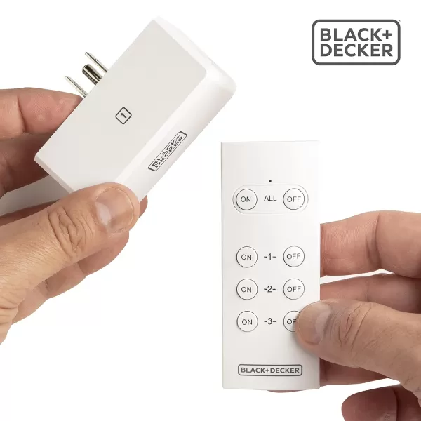 BLACK+DECKER Wireless Remote-Control Outlet, Pack of 3 Outlets, 1 Remote - Premium Light Switches