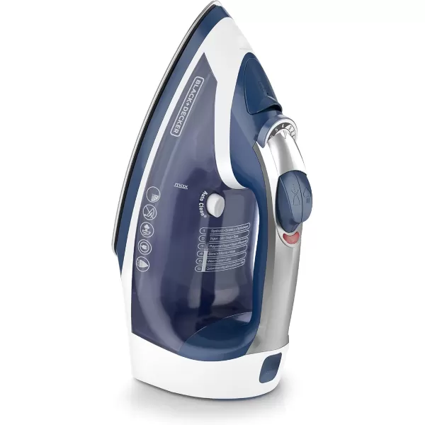 BLACK+DECKER Xpress Steam™ Cord Reel Iron with Nonstick Soleplate, Blue, ICR16X