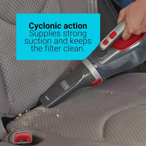 BLACK+DECKER dustbuster 12V DC Car Handheld Vacuum, Red 