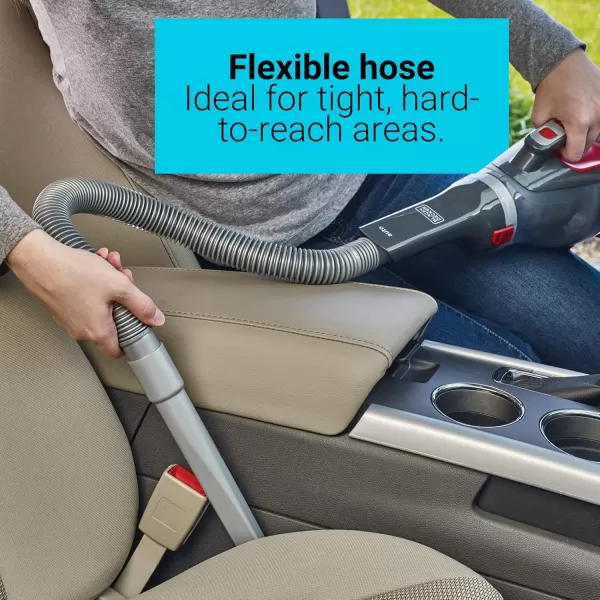 BLACK+DECKER dustbuster 12V DC Car Handheld Vacuum, Red 