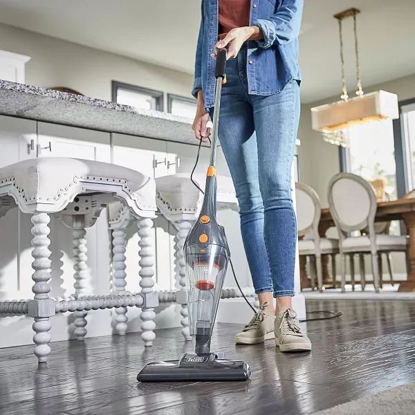 Black &amp; Decker BDST1609 3-in-1 Corded Lightweight Handheld Cleaner &amp; Stick Vacuum Cleaner, White with Aqua Blue