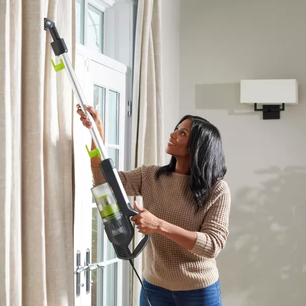 Black &amp; Decker BDST1609 3-in-1 Corded Lightweight Handheld Cleaner &amp; Stick Vacuum Cleaner, White with Aqua Blue