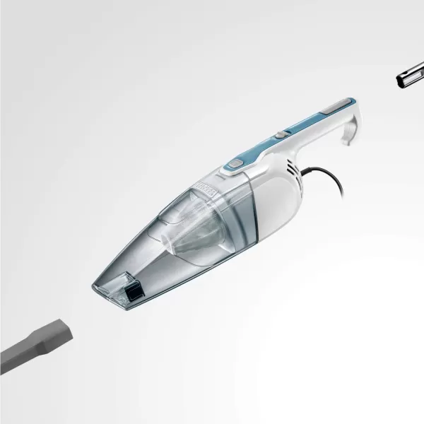 Black &amp; Decker BDST1609 3-in-1 Corded Lightweight Handheld Cleaner &amp; Stick Vacuum Cleaner, White with Aqua Blue