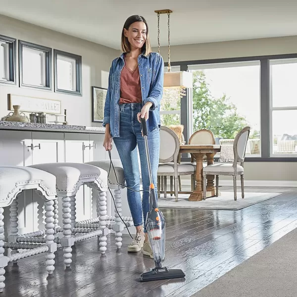 Black &amp; Decker BDST1609 3-in-1 Corded Lightweight Handheld Cleaner &amp; Stick Vacuum Cleaner, White with Aqua Blue