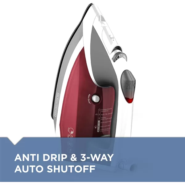 Black+Decker IR2050 Textile Iron, Standard, Red