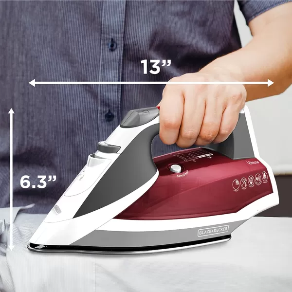 Black+Decker IR2050 Textile Iron, Standard, Red