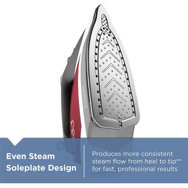 Black+Decker IR2050 Textile Iron, Standard, Red