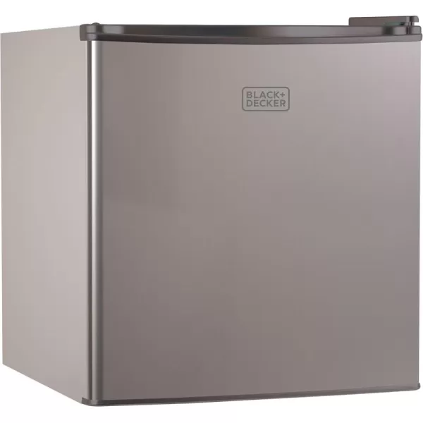 BLACK+DECKER BCRK17V Compact Refrigerator Energy Star Single Door Mini Fridge with Freezer, 1.7 Cubic Ft., VCM, Silver