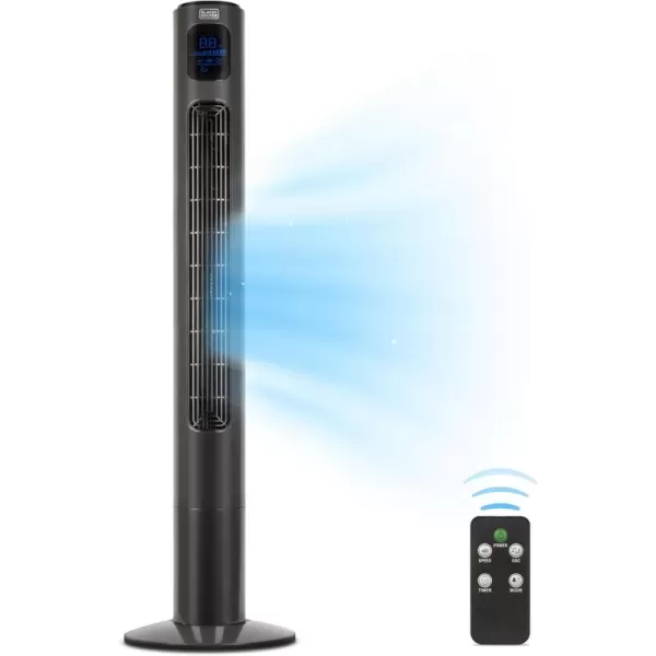 BLACK+DECKER BFTR36B 36 in. Quiet Digital Tower Fan with Remote