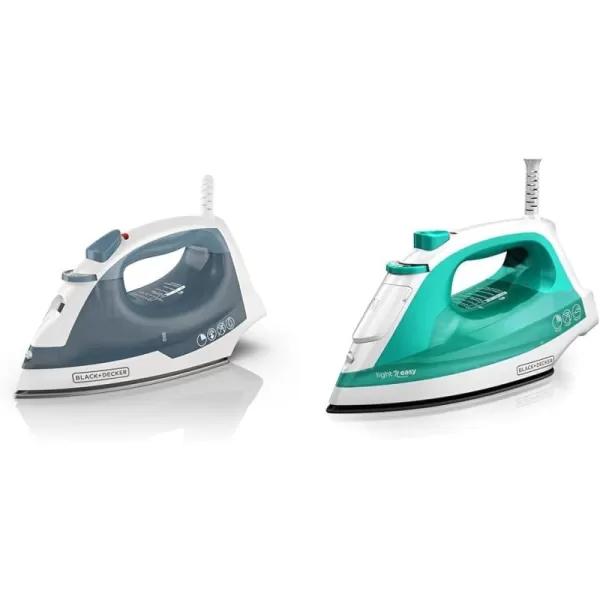 BLACK+DECKER Easy Steam Compact Iron, IR40V, Nonstick Plate, SmartSteam, Anti-Drip, Auto Shutoff