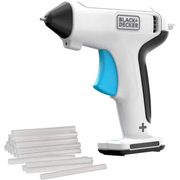 BLACK+DECKER Hot Glue Gun Kit, White 