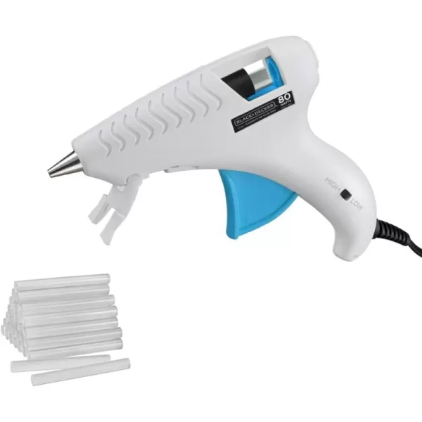 BLACK+DECKER Hot Glue Gun Kit, White 