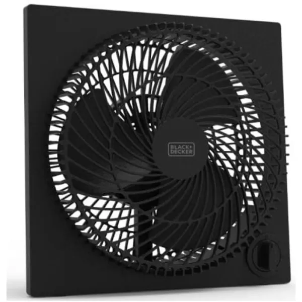 BLACK+DECKER Mini Box Fan Tabletop Quiet 9 Inch Desk Box Fans Frameless BFB09W White