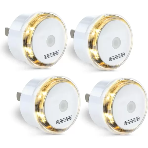 BLACK+DECKER Night Light Plug in with Photocell Sensor, 2.5 Lumen, 4 Pack - Outlet Room Lights