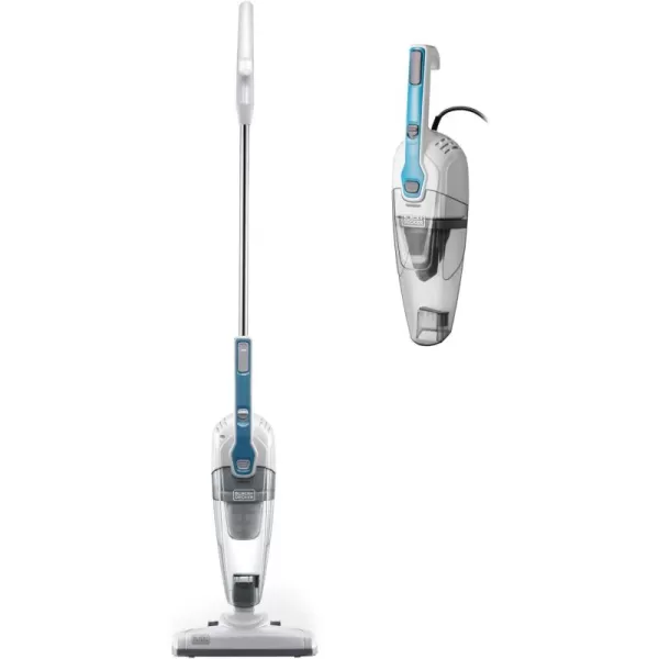 Black &amp; Decker BDST1609 3-in-1 Corded Lightweight Handheld Cleaner &amp; Stick Vacuum Cleaner, White with Aqua Blue