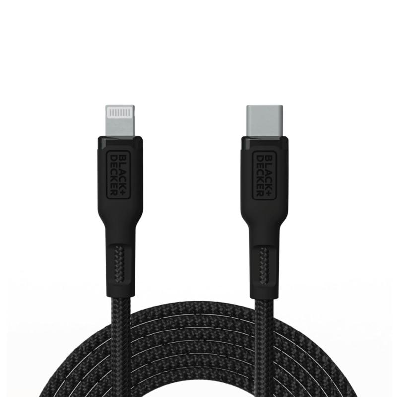 BLACK+DECKER USB C to Lightning Cable - Fast Compatible iPhone Lightning Cable - Durable Braided Type C iPhone Charger Cord - for Travel and Daily Use - Multiple Colors and Lengths - 6ft