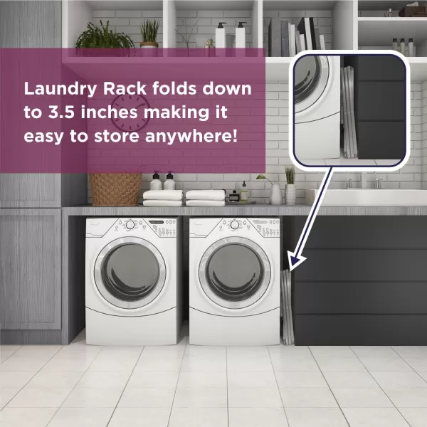 BLACK + DECKER Laundry Organization Expandable/Collapsible Clothes Drying Rack. Essential for Camping/Trailers or Anywhere You Air Dry Laundry. Oversized for Multiple Garments, 