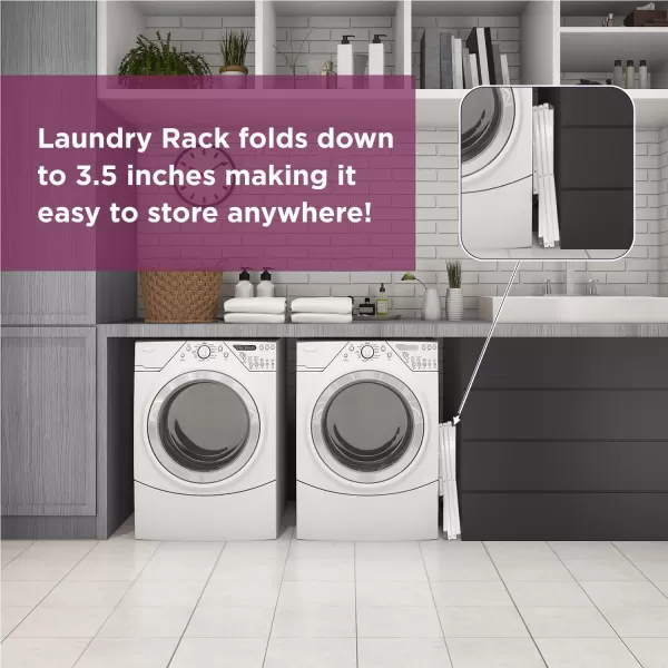 BLACK + DECKER Laundry Organization Expandable/Collapsible Clothes Drying Rack. Essential for Camping/Trailers or Anywhere You Air Dry Laundry. Oversized for Multiple Garments, 
