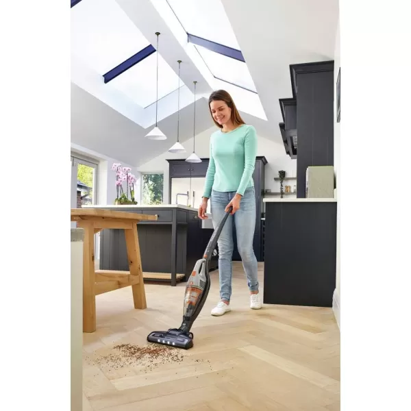 BLACK + DECKER Powerseries Cordless Stick Vacuum Cleaner &amp; Hand Vac, 2-in-1, Titanium Gray 