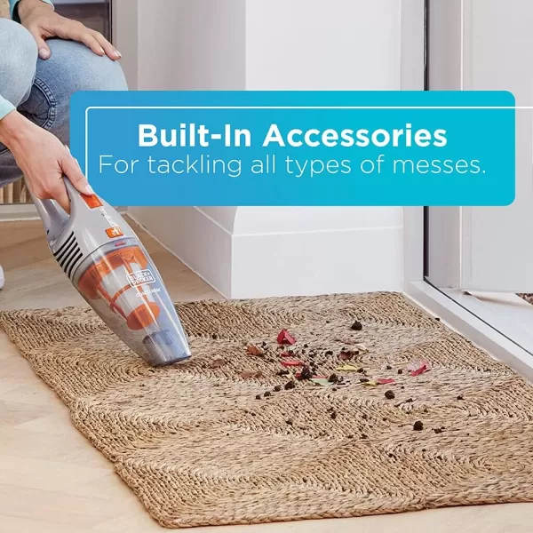 BLACK + DECKER Powerseries Cordless Stick Vacuum Cleaner &amp; Hand Vac, 2-in-1, Titanium Gray 