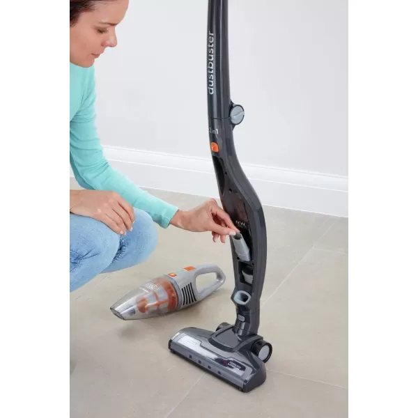 BLACK + DECKER Powerseries Cordless Stick Vacuum Cleaner &amp; Hand Vac, 2-in-1, Titanium Gray 