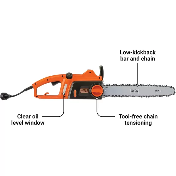 BLACK+DECKER 12 Amp 16 in. Electric Chainsaw 