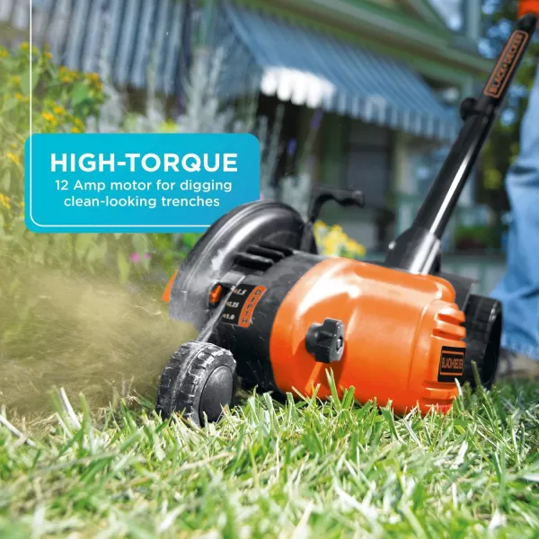 BLACK+DECKER 12 Amp 2-in-1 Landscape Edger and Trencher, 