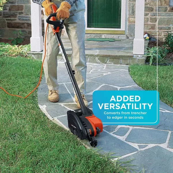 BLACK+DECKER 12 Amp 2-in-1 Landscape Edger and Trencher, 