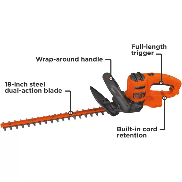 BLACK+DECKER 18-Inch Electric Hedge Trimmer 
