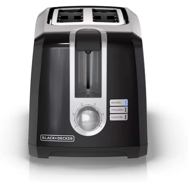 BLACK+DECKER 2-Slice Toaster, T2569B, Extra Wide Slots, 6 Shade Settings, 850 Watts, Crub Tray, Cancel Button