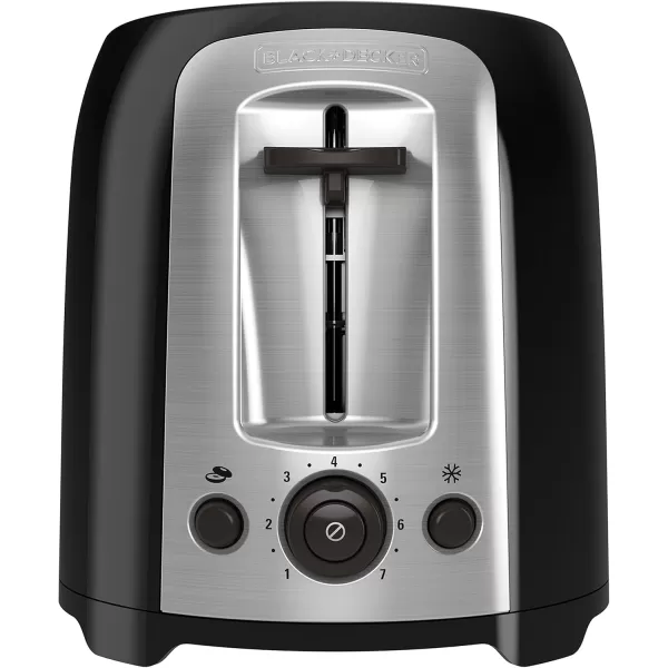 BLACK+DECKER 2-Slice Toaster, TR1278B, Extra Wide Slots, 7 Shade Settings, 850 Watts, Frozen and Bagel Buttons
