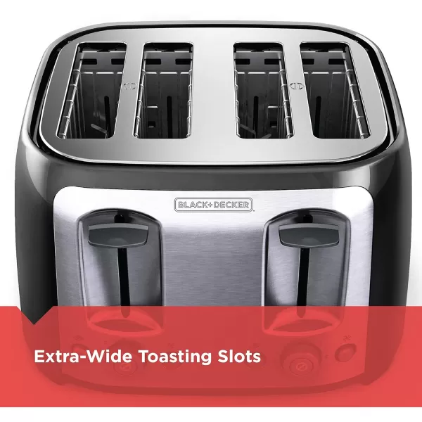 BLACK+DECKER 2-Slice Toaster, TR1278B, Extra Wide Slots, 7 Shade Settings, 850 Watts, Frozen and Bagel Buttons