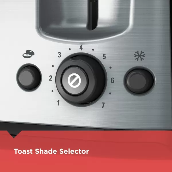 BLACK+DECKER 2-Slice Toaster, TR1278B, Extra Wide Slots, 7 Shade Settings, 850 Watts, Frozen and Bagel Buttons