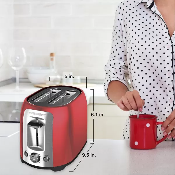 BLACK+DECKER 2-Slice Toaster, TR1278B, Extra Wide Slots, 7 Shade Settings, 850 Watts, Frozen and Bagel Buttons