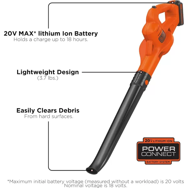 BLACK+DECKER 20V MAX Cordless Pole Hedge Trimmer, 18-Inch  &amp; 20V Max Lithium Sweeper 