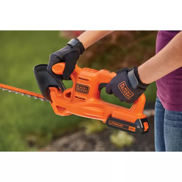 BLACK+DECKER 20V MAX Hedge Trimmer, Cordless, 18 inch Blade, Reduced Vibration, Battery and Charger Included 
