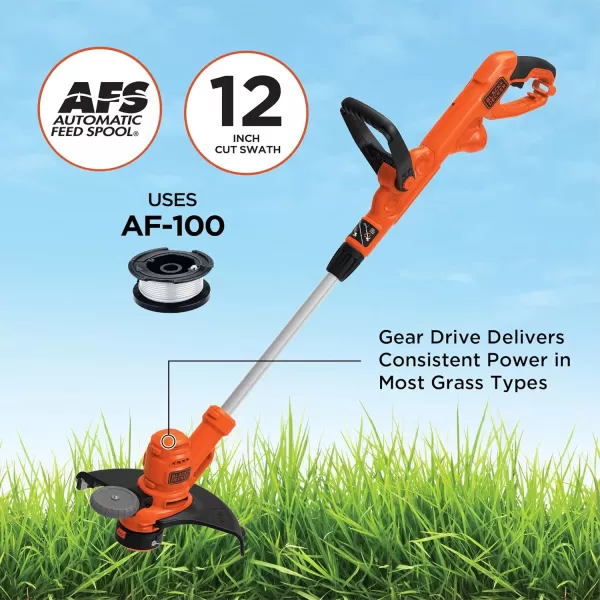 BLACK+DECKER 3-in-1 Corded Lawn Mower, String Trimmer &amp; Edger, 12-Inch 