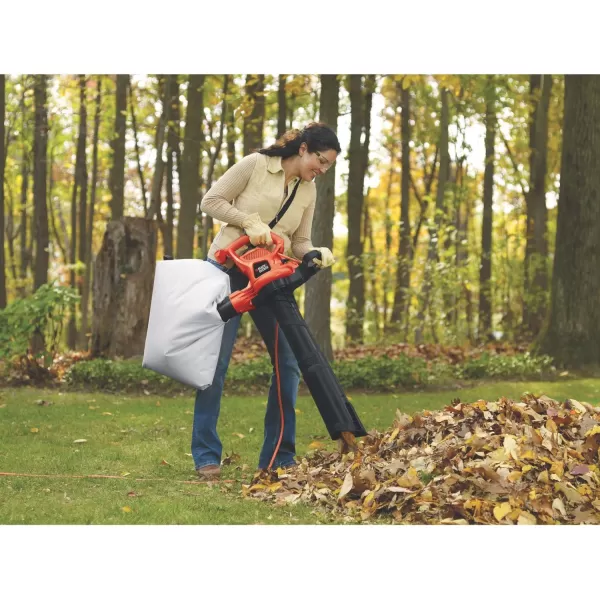 BLACK+DECKER 3-in-1 Leaf Blower, Leaf Vacuum and Mulcher, Up to 230 MPH, 12 Amp, Corded Electric 