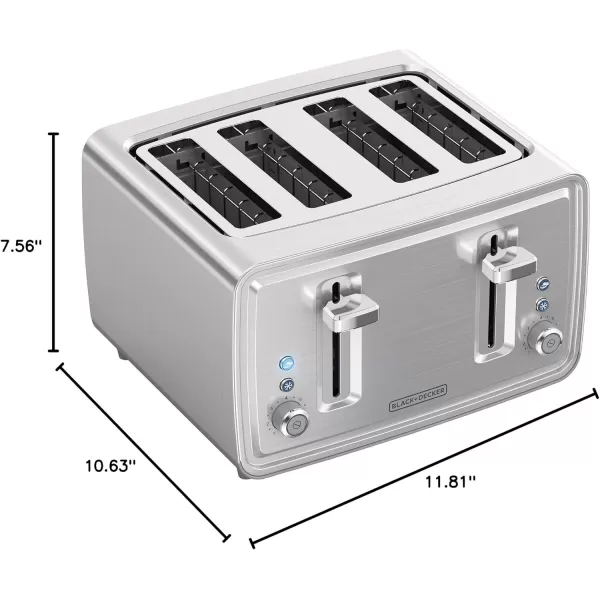 BLACK+DECKER 4-Slice Toaster, Stainless Steel, TR4900SSD