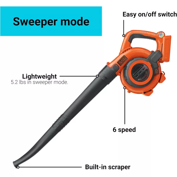 BLACK+DECKER 40V MAX* Cordless Hard-Surface Sweeper with POWERCOMMAND )