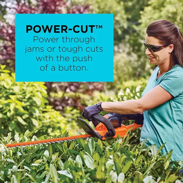 BLACK+DECKER 40V MAX Cordless Hedge Trimmer, 24-Inch Brush Trimmer with Battery and Charger 