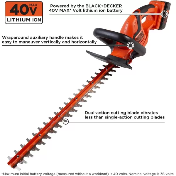 BLACK+DECKER 40V MAX HEDGE TRIMMER, 22IN 