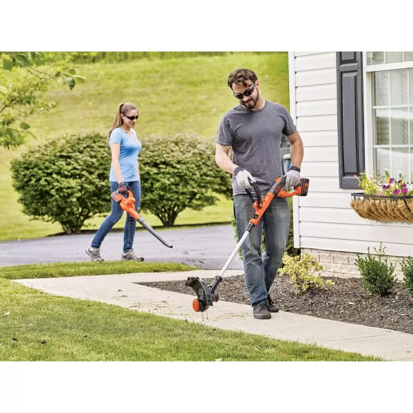 BLACK+DECKER 40V Max Cordless Sweeper &amp; String Trimmer Combo Kit 